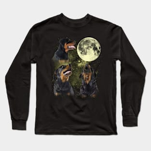 Classic Dog Breed Rottweilers The Moon Long Sleeve T-Shirt